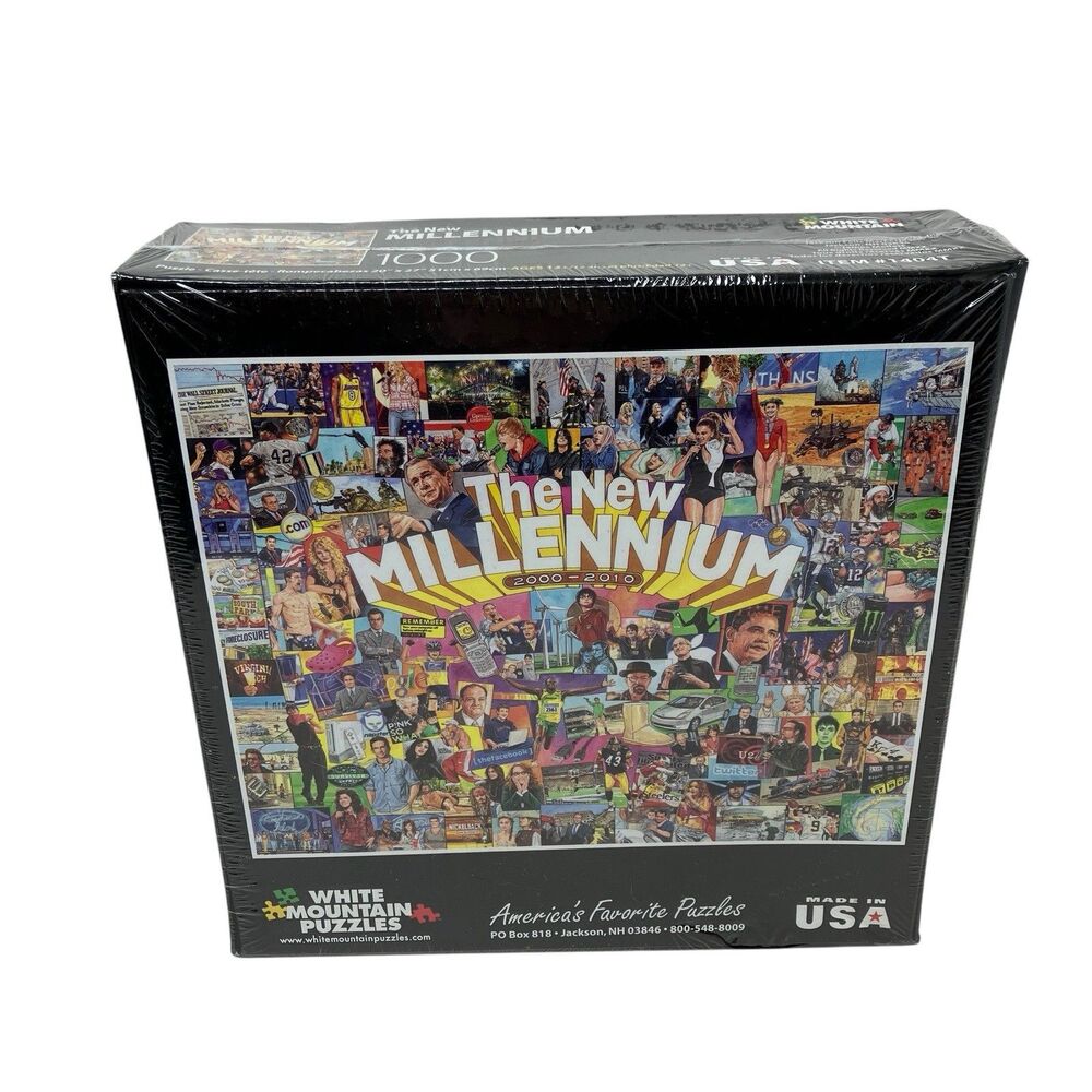 The New Millennium 1000 Pc White Mountain Puzzle 2000-2010 Made in USA New